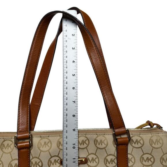 Michael Kors Signature Jet Set Tote Shoulder Bag Purse Classic Canvas - Picture 7 of 10